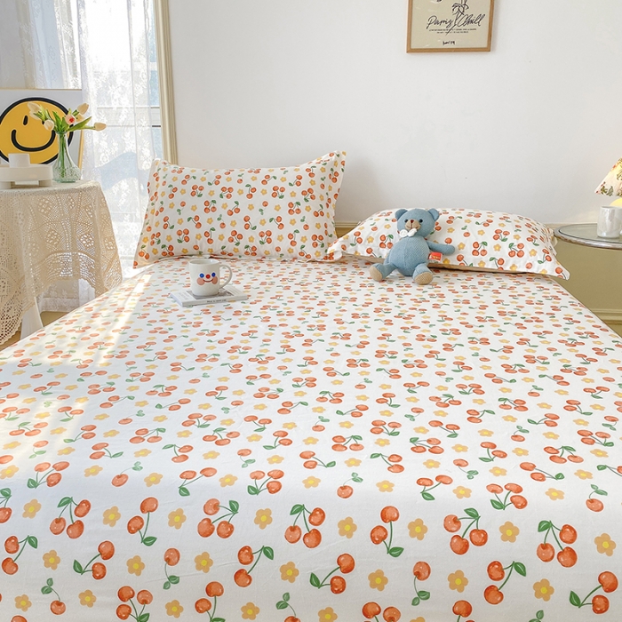 91家纺网 家纺一手货源 找家纺 元元被芯 2023全棉床笠13372 樱桃园Q