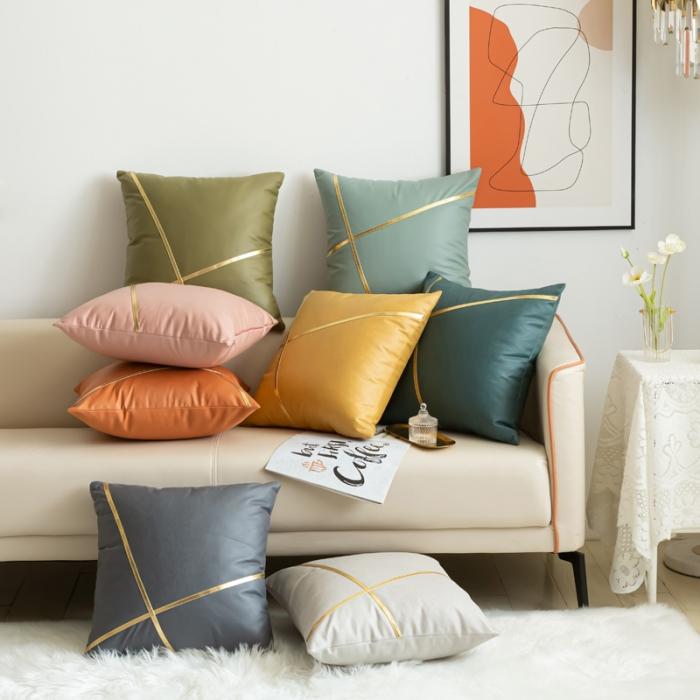 91家纺网 家纺一手货源 找家纺 新款纯色科技布沙发抱枕靠垫