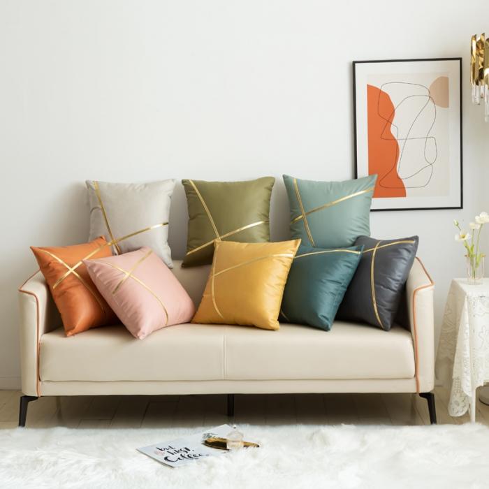 91家纺网 家纺一手货源 找家纺 新款纯色科技布沙发抱枕靠垫