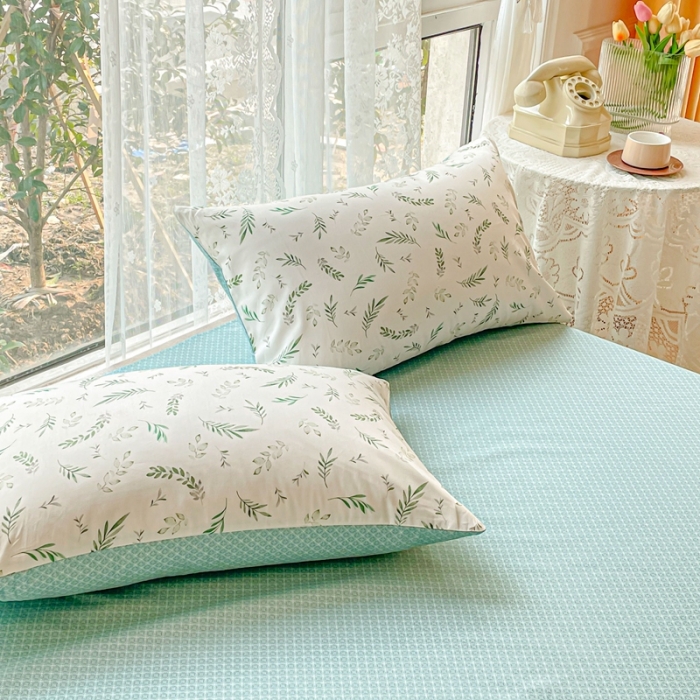 91家纺网 家纺一手货源 找家纺 金丝鸟 2023新款全棉斜纹13370枕套 清风徐来