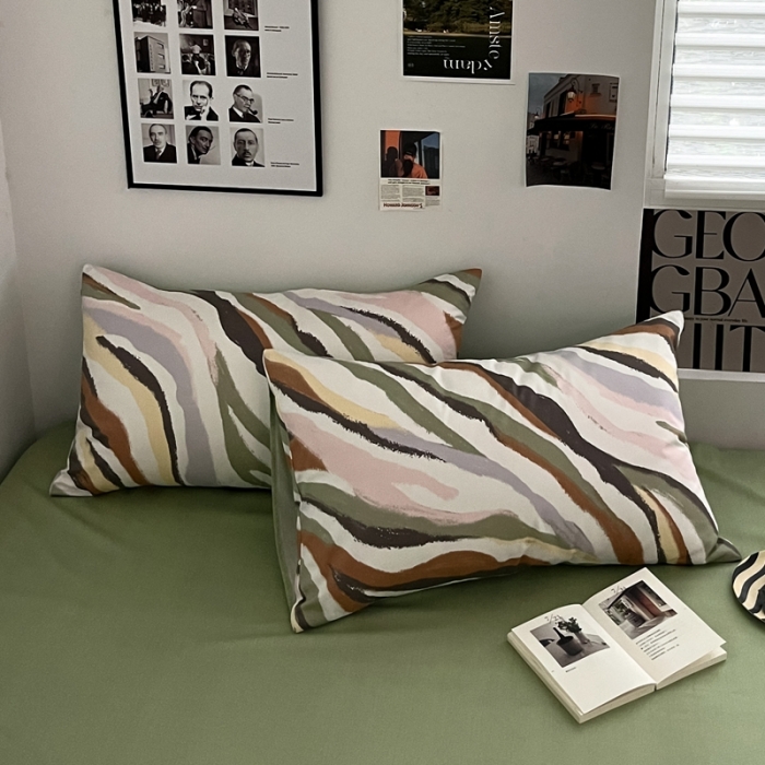 91家纺网 家纺一手货源 找家纺 金丝鸟 2023新款全棉斜纹13370枕套 石纹