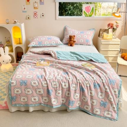 91家纺网 家纺一手货源 找家纺 （总）CINNY馨宜 2023新款60s长绒棉全棉大豆夏凉被空调被子