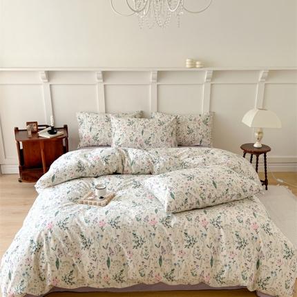 91家纺网 家纺一手货源 找家纺 棉眠 2023新款万神殿全棉系列四件套 花束