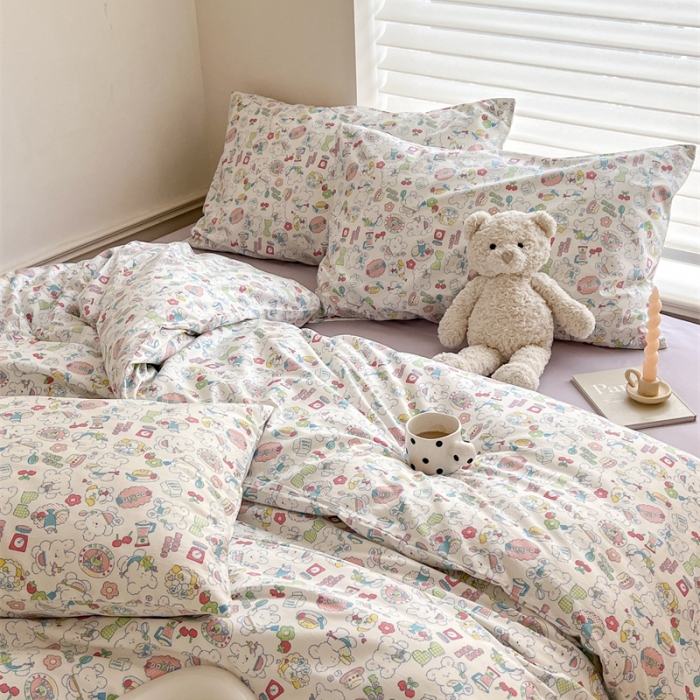 91家纺网 家纺一手货源 找家纺 棉眠 2023新款万神殿全棉系列四件套 饼饼甜品