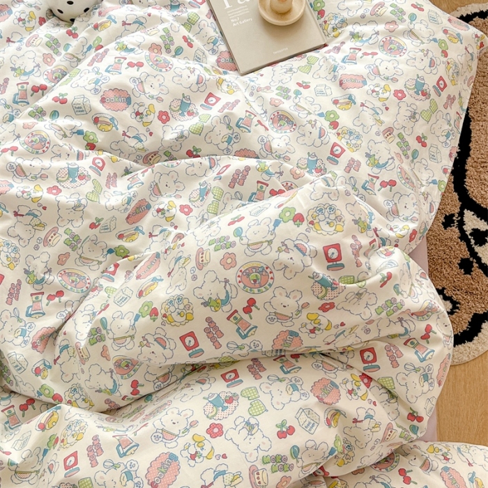 91家纺网 家纺一手货源 找家纺 棉眠 2023新款万神殿全棉系列四件套 饼饼甜品