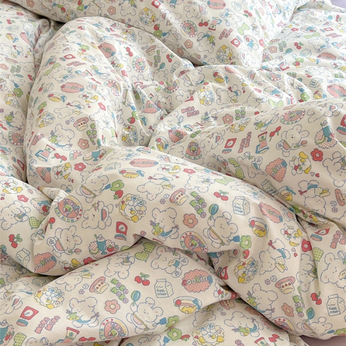 91家纺网 家纺一手货源 找家纺 棉眠 2023新款万神殿全棉系列四件套 饼饼甜品