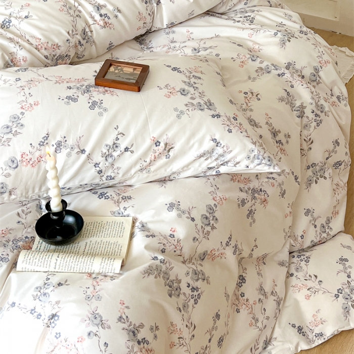 91家纺网 家纺一手货源 找家纺 棉眠 2023新款万神殿全棉系列四件套 粉墨