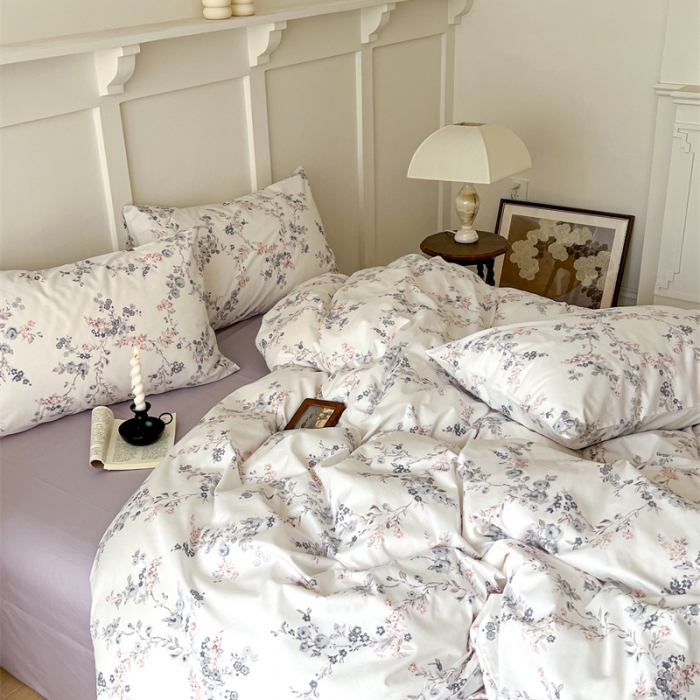 91家纺网 家纺一手货源 找家纺 棉眠 2023新款万神殿全棉系列四件套 粉墨