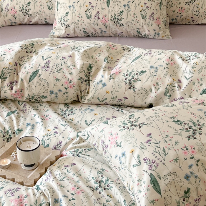 91家纺网 家纺一手货源 找家纺 棉眠 2023新款万神殿全棉系列四件套 花束