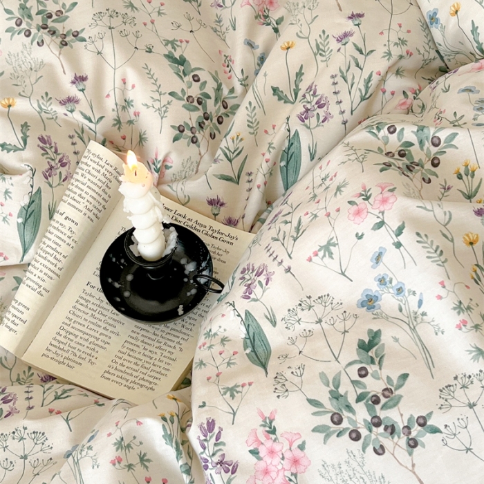 91家纺网 家纺一手货源 找家纺 棉眠 2023新款万神殿全棉系列四件套 花束