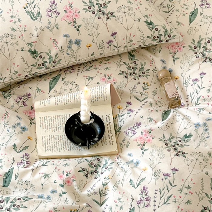 91家纺网 家纺一手货源 找家纺 棉眠 2023新款万神殿全棉系列四件套 花束