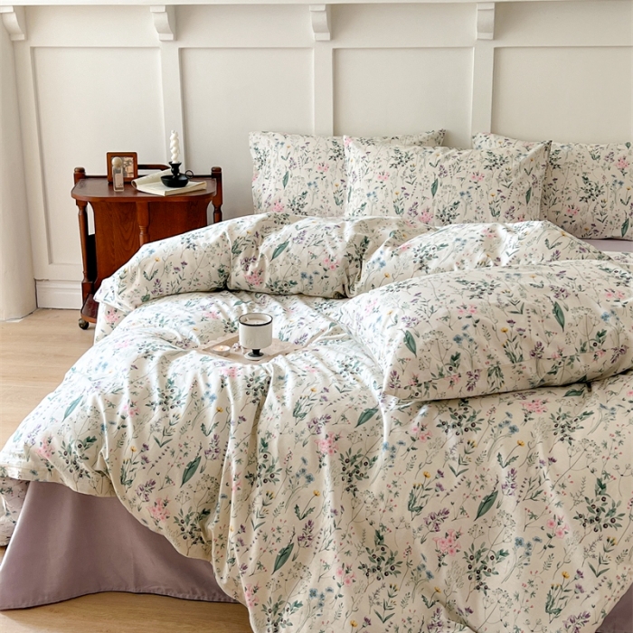 91家纺网 家纺一手货源 找家纺 棉眠 2023新款万神殿全棉系列四件套 花束