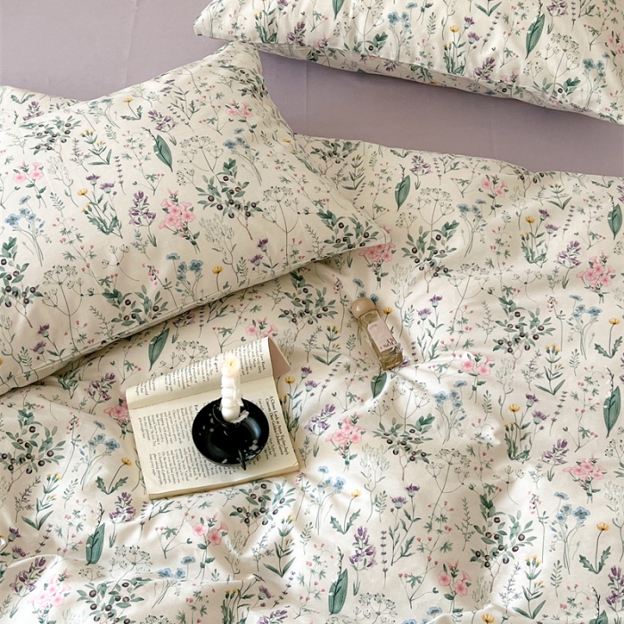 91家纺网 家纺一手货源 找家纺 棉眠 2023新款万神殿全棉系列四件套 花束