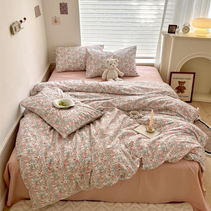 91家纺网 家纺一手货源 找家纺 棉眠 2023新款万神殿全棉系列四件套 树莓慕斯