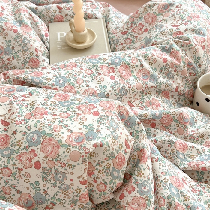 91家纺网 家纺一手货源 找家纺 棉眠 2023新款万神殿全棉系列四件套 树莓慕斯