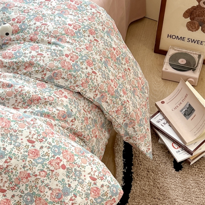 91家纺网 家纺一手货源 找家纺 棉眠 2023新款万神殿全棉系列四件套 树莓慕斯