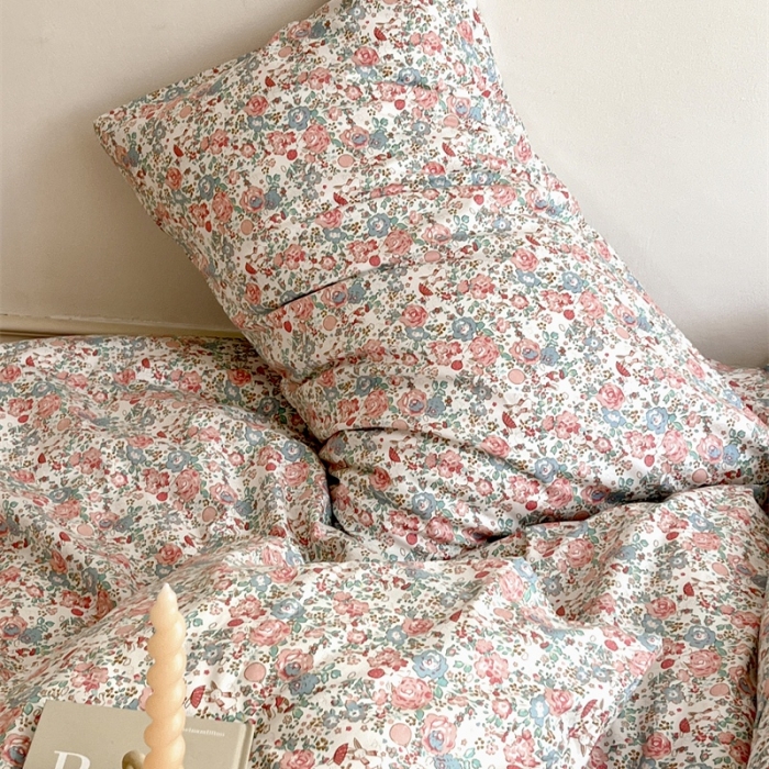 91家纺网 家纺一手货源 找家纺 棉眠 2023新款万神殿全棉系列四件套 树莓慕斯