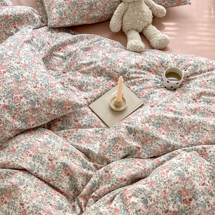 91家纺网 家纺一手货源 找家纺 棉眠 2023新款万神殿全棉系列四件套 树莓慕斯