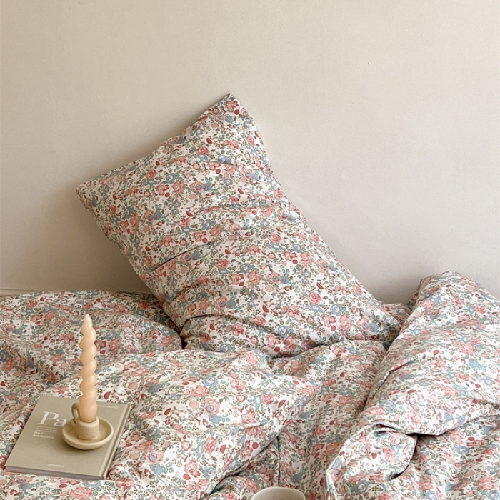 91家纺网 家纺一手货源 找家纺 棉眠 2023新款万神殿全棉系列四件套 树莓慕斯