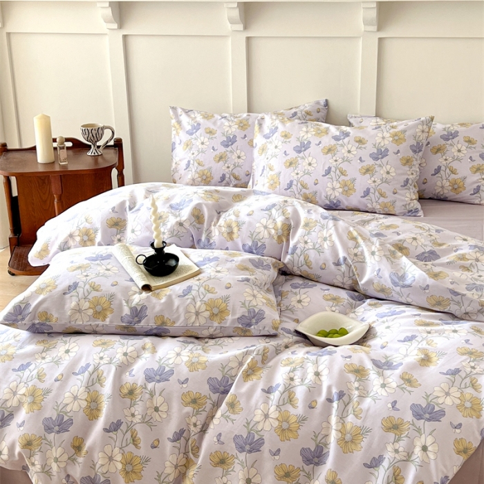 91家纺网 家纺一手货源 找家纺 棉眠 2023新款万神殿全棉系列四件套 云花香