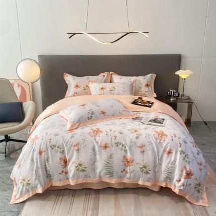 91家纺网 家纺一手货源 找家纺 （总）棉生活 2023新款3M贡缎工艺天丝四件套