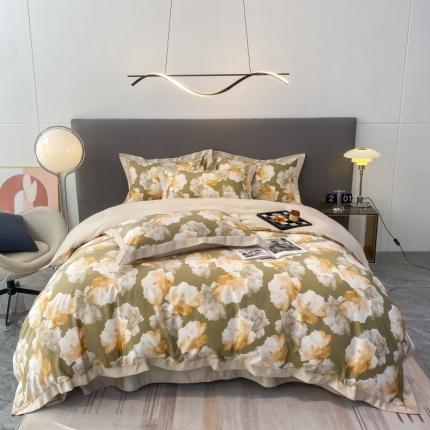 91家纺网 家纺一手货源 找家纺 （总）棉生活 2023新款3M贡缎工艺天丝四件套