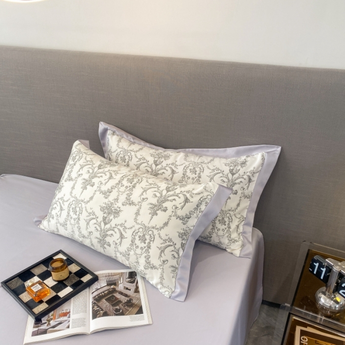 91家纺网 家纺一手货源 找家纺 棉生活 2023新款3M贡缎工艺天丝四件套 浮岚灰