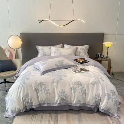 棉生活 2023新款3M贡缎工艺天丝四件套 洛林灰