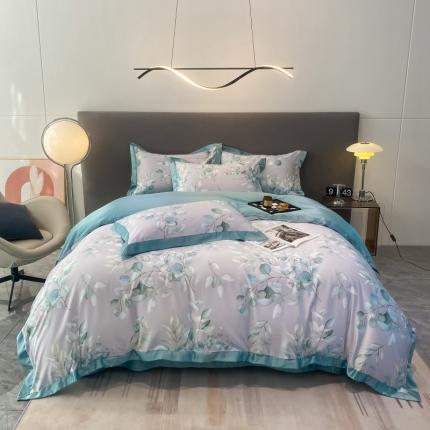 棉生活 2023新款3M贡缎工艺天丝四件套 森语灰