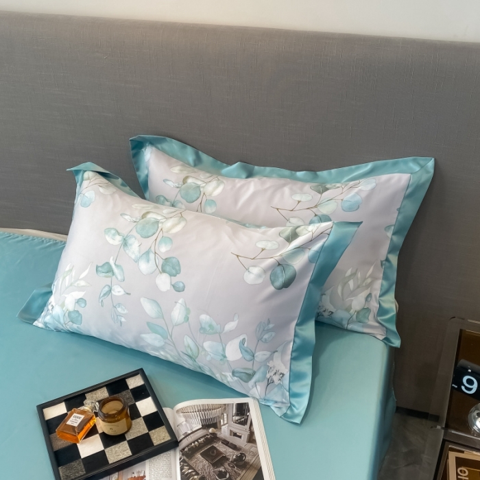 91家纺网 家纺一手货源 找家纺 棉生活 2023新款3M贡缎工艺天丝四件套 森语灰