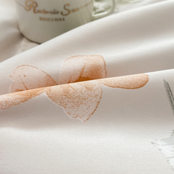 91家纺网 家纺一手货源 找家纺 棉生活 2023新款3M贡缎工艺天丝四件套 苏沫棕