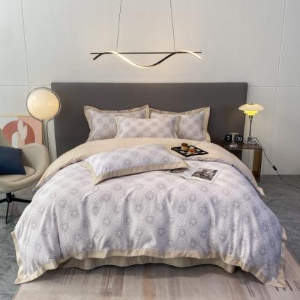 棉生活 2023新款3M贡缎工艺天丝四件套 温莎灰