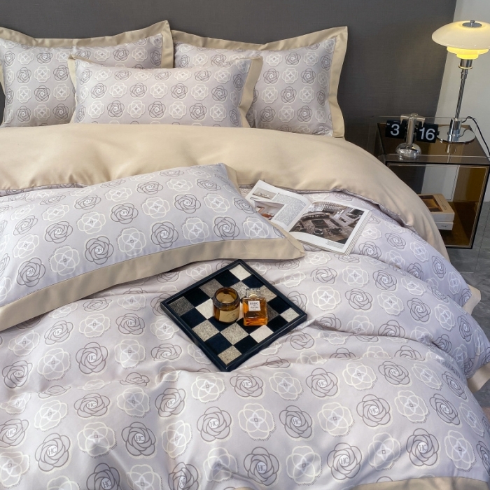 91家纺网 家纺一手货源 找家纺 棉生活 2023新款3M贡缎工艺天丝四件套 温莎灰