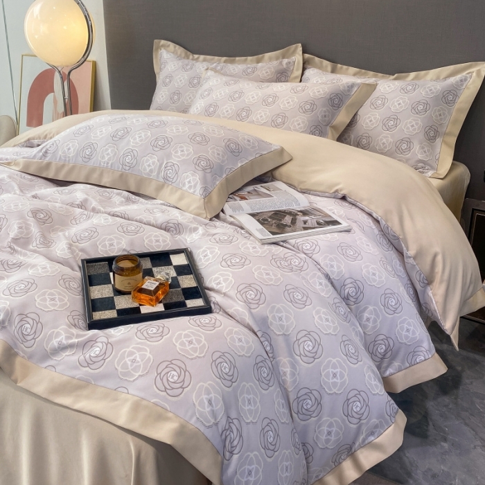 91家纺网 家纺一手货源 找家纺 棉生活 2023新款3M贡缎工艺天丝四件套 温莎灰