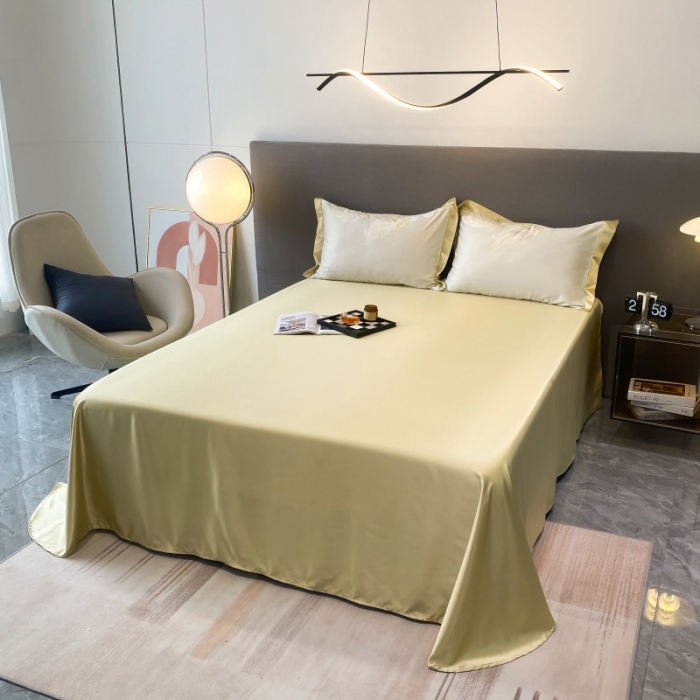 91家纺网 家纺一手货源 找家纺 棉生活 2023新款3M贡缎工艺天丝四件套 香蜜绿