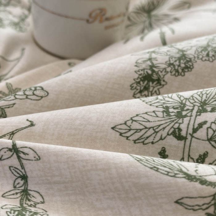 91家纺网 家纺一手货源 找家纺 棉生活 2023新款3M贡缎工艺天丝四件套 枝蔓绿