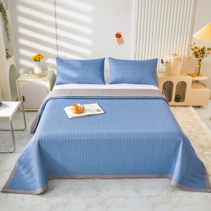 91家纺网 家纺一手货源 找家纺 水洗棉麻床盖大豆纤维夹棉加厚宿舍铺盖两用床单床裙保护垫宾利兰