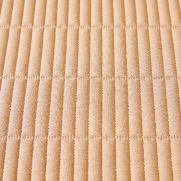 91家纺网 家纺一手货源 找家纺 水洗棉麻床盖大豆纤维夹棉加厚宿舍铺盖两用床单床裙保护垫 香槟色