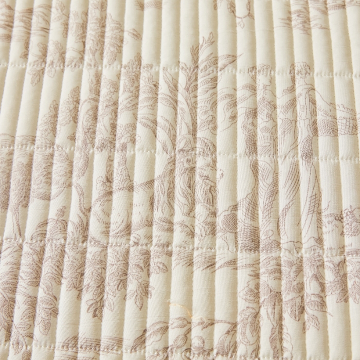 91家纺网 家纺一手货源 找家纺 水洗棉麻床盖大豆纤维夹棉加厚宿舍铺盖两用床单床裙保护垫 逐风