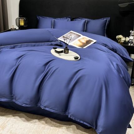 91家纺网 家纺一手货源 找家纺 （总）2025品乐100支长绒棉纯色全棉四件套