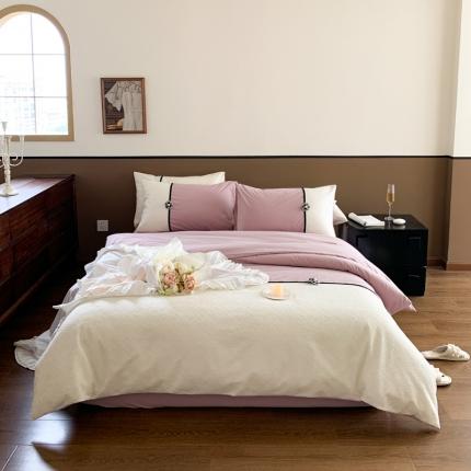 玛奇朵 2023新款全棉有氧水洗棉蕾丝小香风-安娜系列 安娜-木槿紫