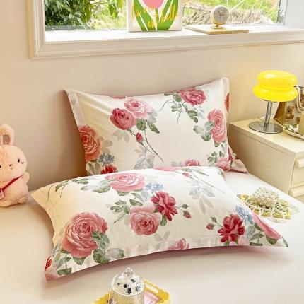 91家纺网 家纺一手货源 找家纺 绵庭 2023新款全棉印花枕套 锦上添花