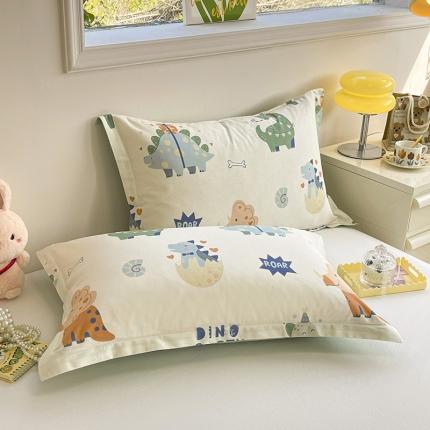 91家纺网 家纺一手货源 找家纺 绵庭 2023新款全棉印花枕套 恐龙世界