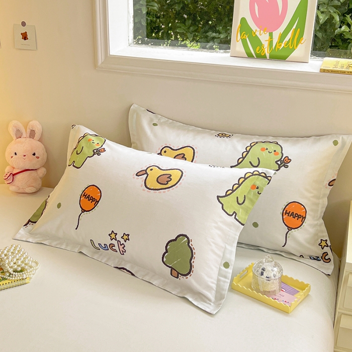 91家纺网 家纺一手货源 找家纺 绵庭 2023新款全棉印花枕套 欢乐牧场