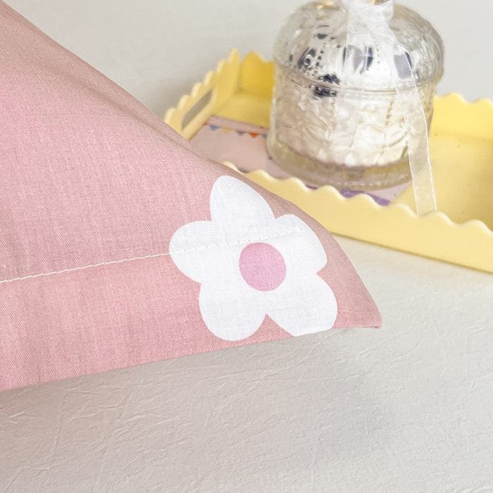 91家纺网 家纺一手货源 找家纺 绵庭 2023新款全棉印花枕套 萌萌兔-粉