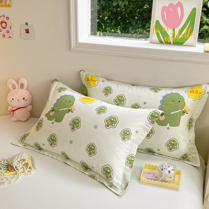 91家纺网 家纺一手货源 找家纺 绵庭 2023新款全棉印花枕套 魔法龙