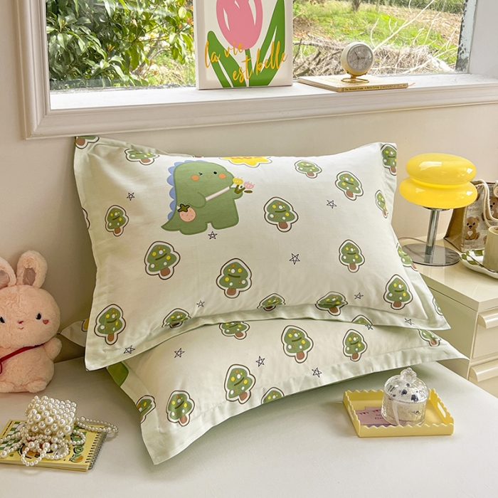 91家纺网 家纺一手货源 找家纺 绵庭 2023新款全棉印花枕套 魔法龙