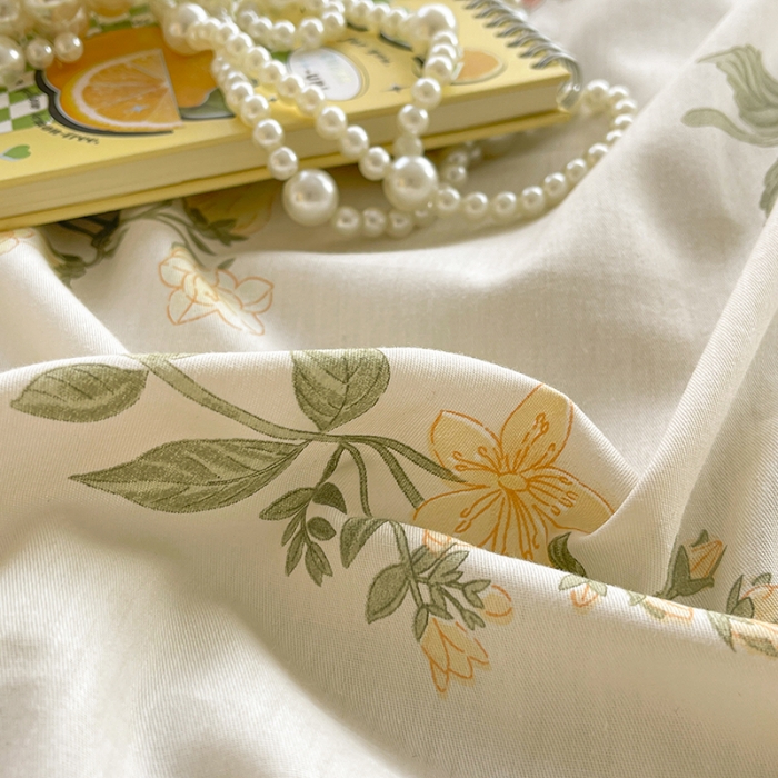 91家纺网 家纺一手货源 找家纺 绵庭 2023新款全棉印花枕套 清然花香