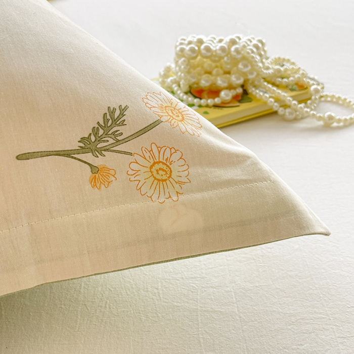 91家纺网 家纺一手货源 找家纺 绵庭 2023新款全棉印花枕套 清然花香