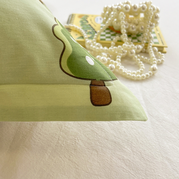 91家纺网 家纺一手货源 找家纺 绵庭 2023新款全棉印花枕套 森林羊